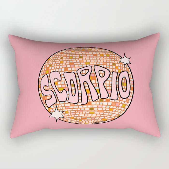 Scorpio Disco Ball Rectangular Pillow Gallery Image 1