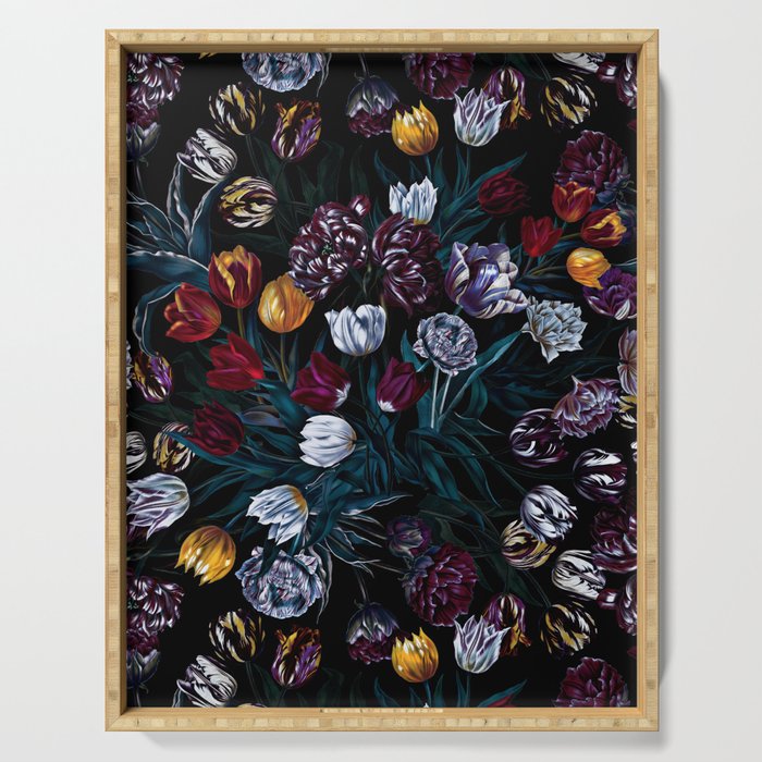 EXOTIC GARDEN - NIGHT XIV Serving Tray Gallery Image 1