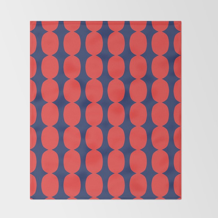 Ember and Navy Bubble Chain Throw Blanket Gallery Image 2