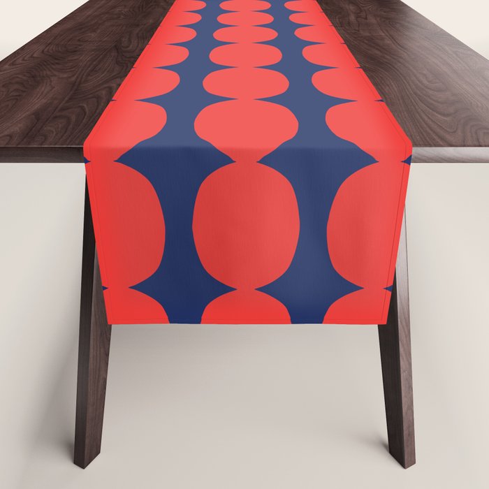 Ember and Navy Bubble Chain Table Runner Gallery Image 1