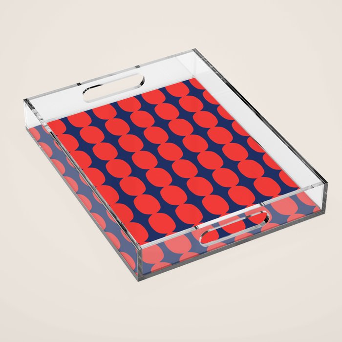 Ember and Navy Bubble Chain Acrylic Tray Gallery Image 1
