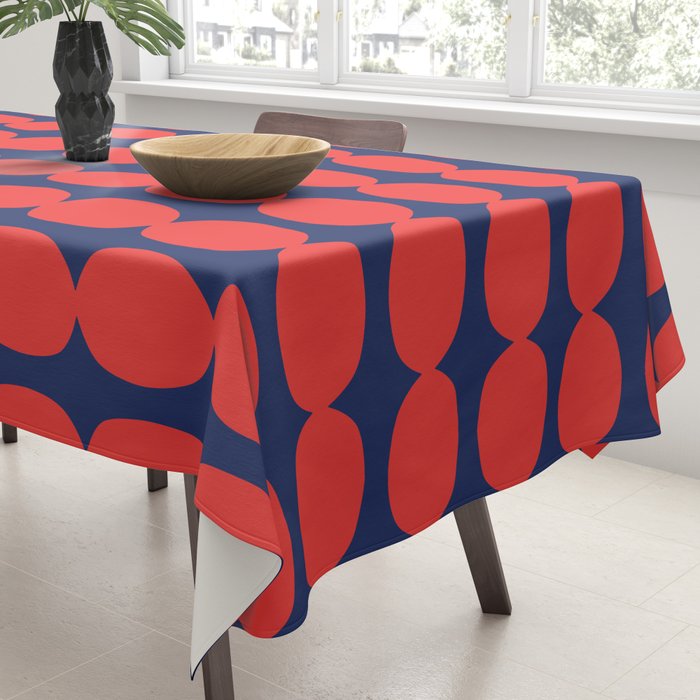 Ember and Navy Bubble Chain Tablecloth Gallery Image 3