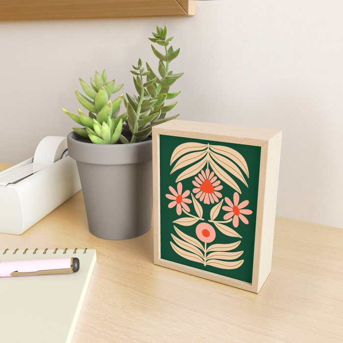Winter Floral - Christmas pattern Mini Art Print Gallery Image 2