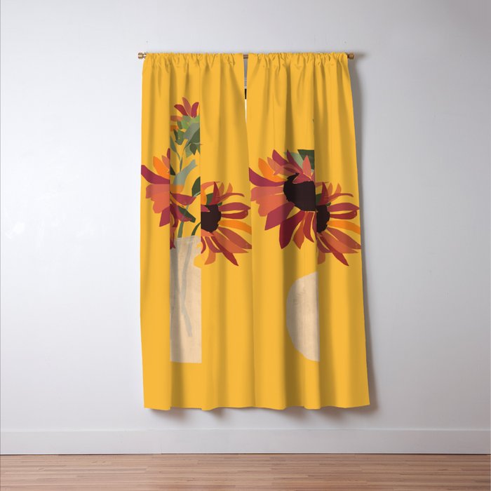 Sunflowers 14 Window Curtain Gallery Image 3