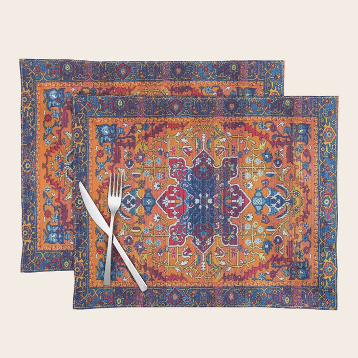Saffron Elegance: Timeless Berber Atlas Moroccan Aesthetics Placemat Gallery Image 1