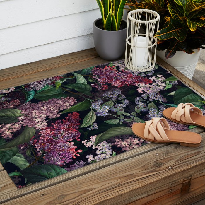 Lilac Garden Outdoor Rug Gallery Image 2