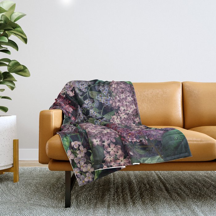 Lilac Garden Throw Blanket Gallery Image 1