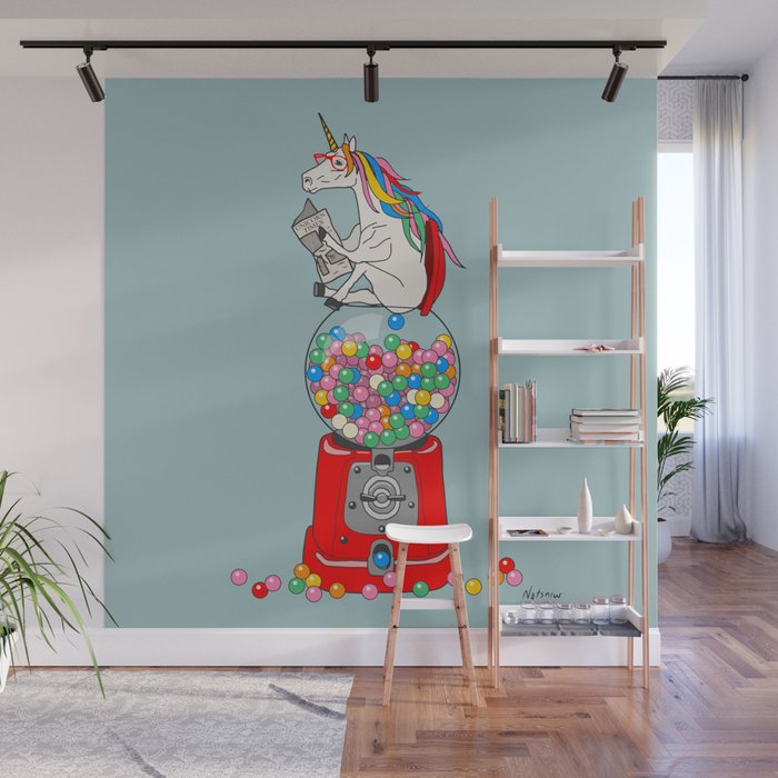 Unicorn Gumball Poop Wall Mural Gallery Image 1