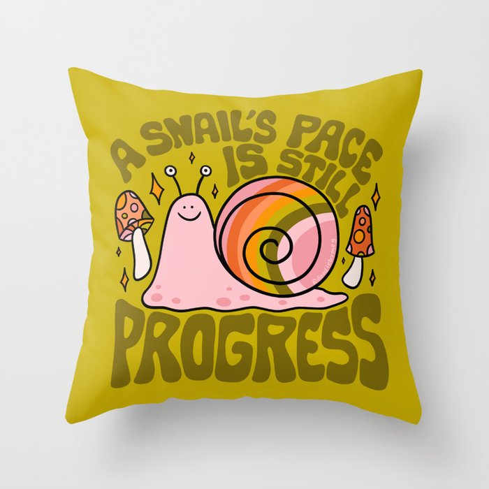 Snail Pace Throw Pillow Gallery Image 6