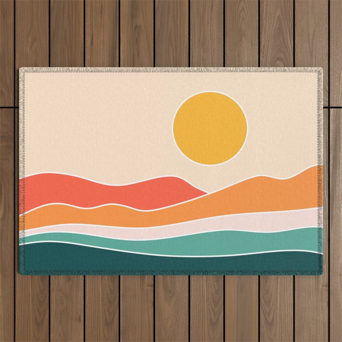 Abstract Landscape 23A Outdoor Rug Gallery Image 1