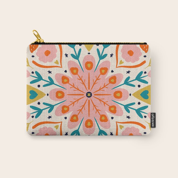 Butterfly Floral Mandala Carry All Pouch Gallery Image 1
