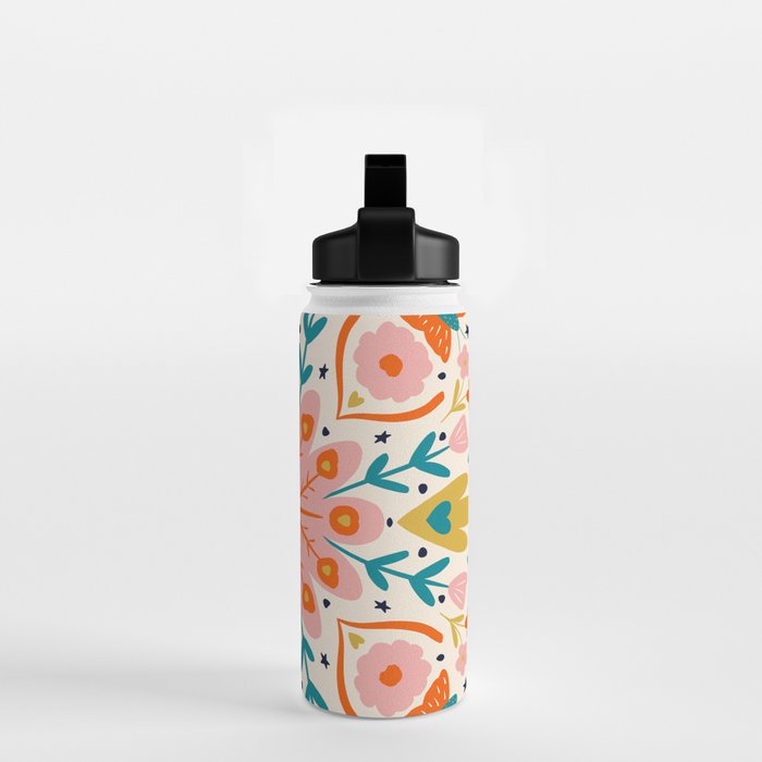 Butterfly Floral Mandala Water Bottle Gallery Image 2