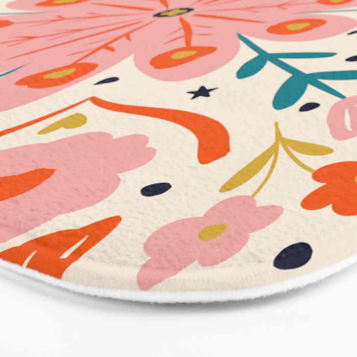 Butterfly Floral Mandala Bath Mat Gallery Image 3