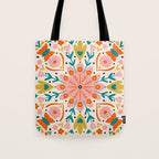 Butterfly Floral Mandala Tote Bag Gallery Image 1