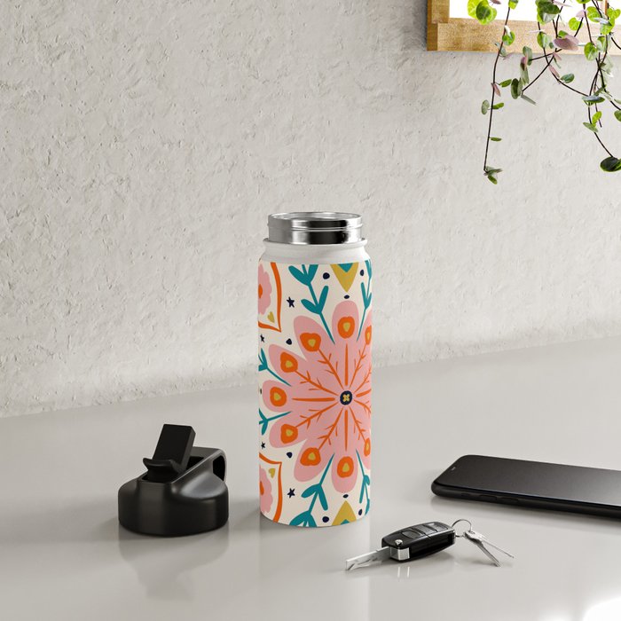 Butterfly Floral Mandala Water Bottle Gallery Image 4