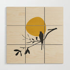 Bird and the Setting Sun Wood Wall Art Gallery Image 1