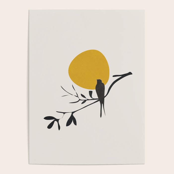 Bird and the Setting Sun Poster Gallery Image 4