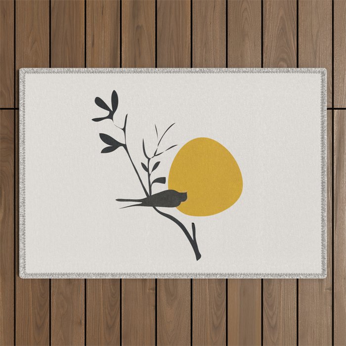Bird and the Setting Sun Outdoor Rug Gallery Image 1