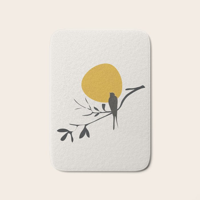 Bird and the Setting Sun Bath Mat Gallery Image 1