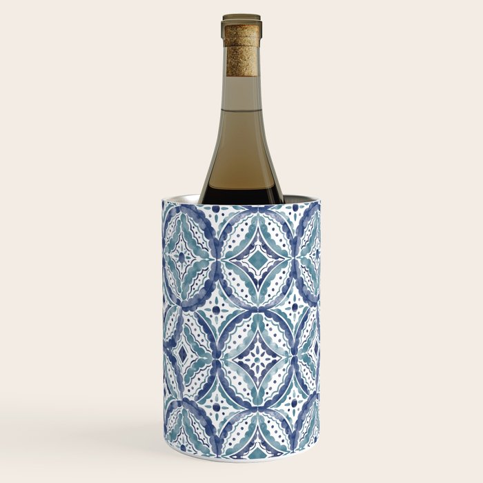 Boho Indigo Damask B Wine Chiller Gallery Image 2