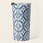 Boho Indigo Damask B Travel Mug Gallery Image 3