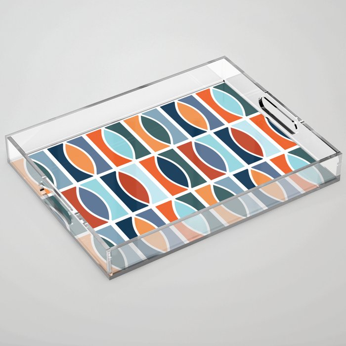 Colorful Mid Century design Acrylic Tray Gallery Image 1