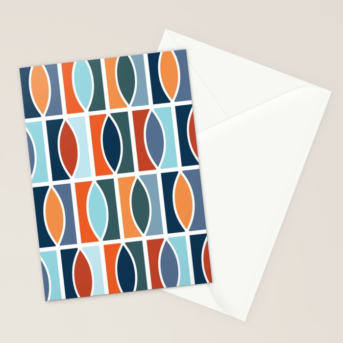 Colorful Mid Century design Stationery Card Gallery Image 2