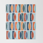 Colorful Mid Century design Throw Blanket Gallery Image 2