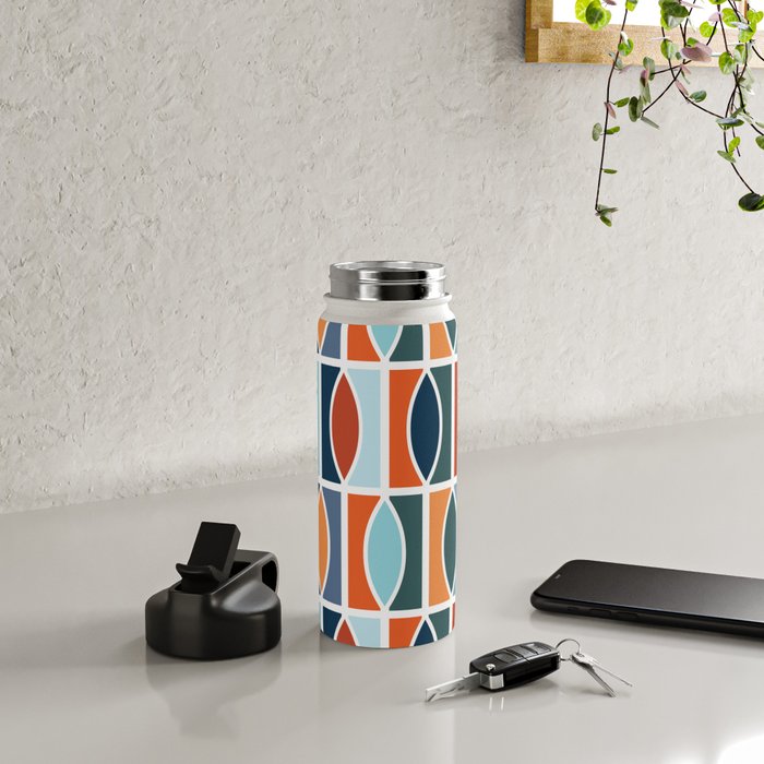 Colorful Mid Century design Water Bottle Gallery Image 4