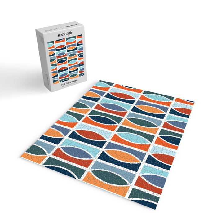 Colorful Mid Century design Jigsaw Puzzle Gallery Image 2