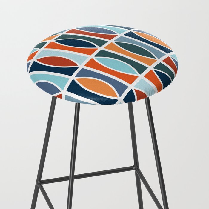 Colorful Mid Century design Stool Gallery Image 2