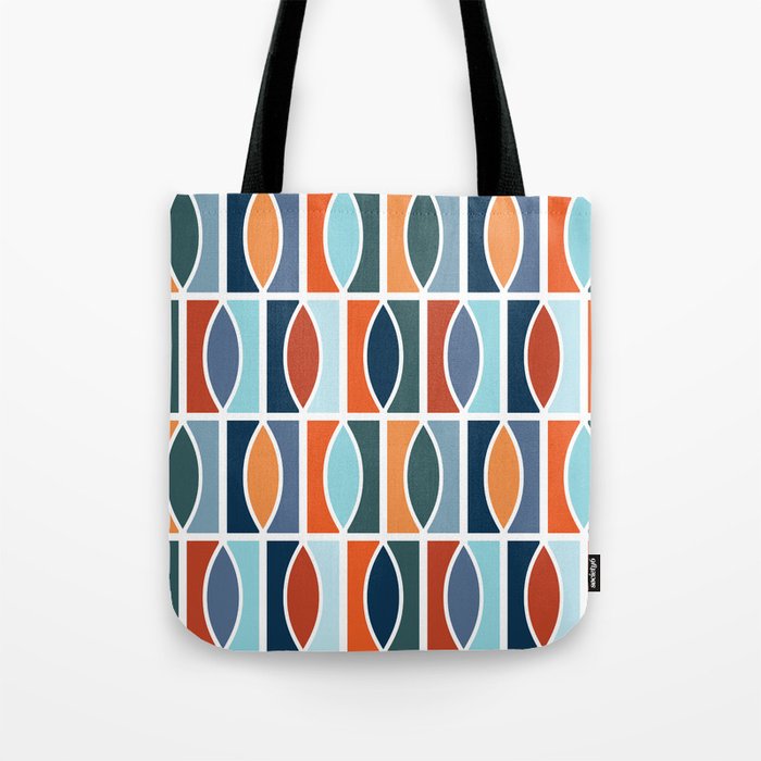 Colorful Mid Century design Tote Bag Gallery Image 1
