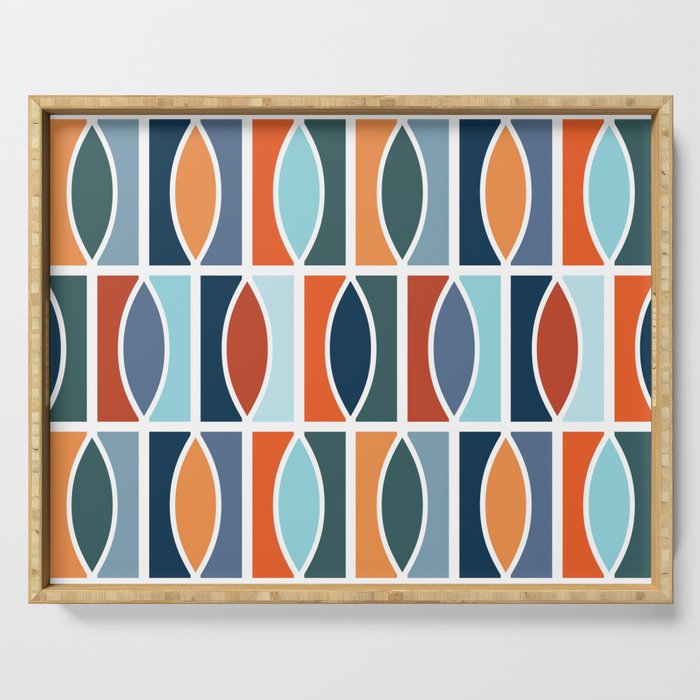 Colorful Mid Century design Serving Tray Gallery Image 1