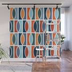 Colorful Mid Century design Wall Mural Gallery Image 1