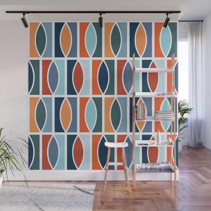 Colorful Mid Century design Wall Mural Gallery Image 1