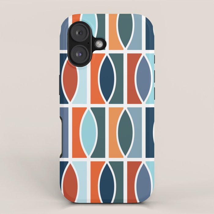 Colorful Mid Century design iPhone Case
