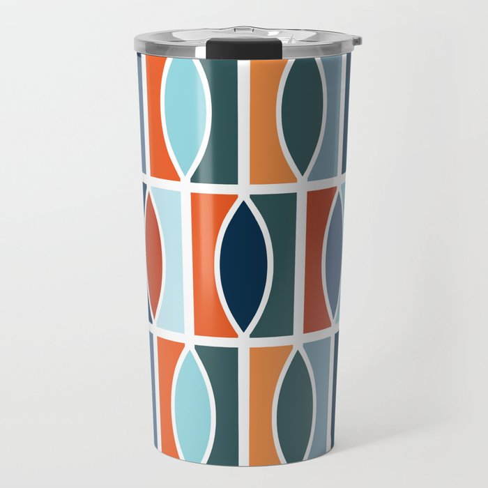 Colorful Mid Century design Travel Mug Gallery Image 1