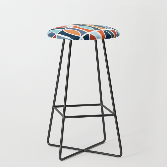 Colorful Mid Century design Stool Gallery Image 1