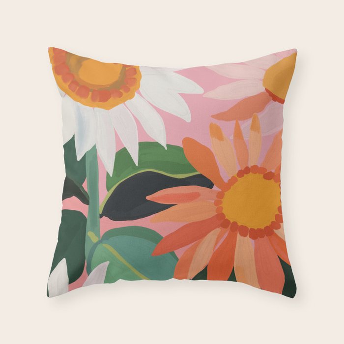 Sunflowers 20 Throw Pillow Gallery Image 1