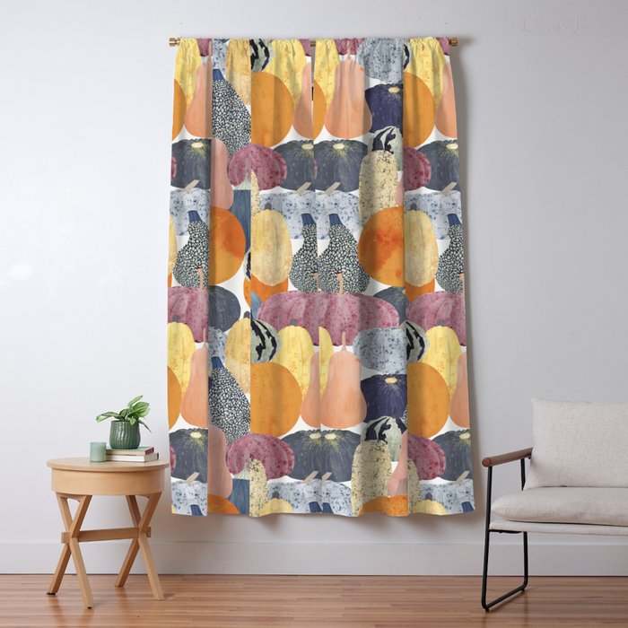 Pumpkin still life Window Curtain Gallery Image 1