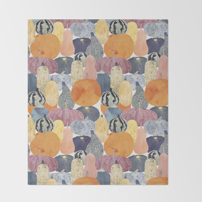 Pumpkin still life Throw Blanket Gallery Image 2