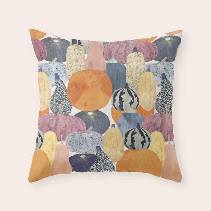 Pumpkin still life Throw Pillow Gallery Image 6