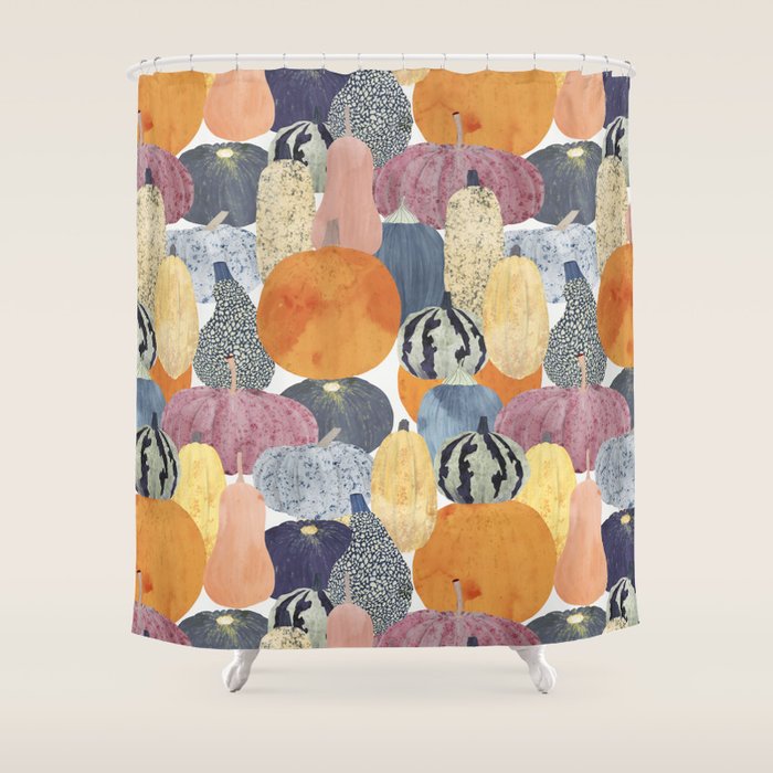 Pumpkin still life Shower Curtain Gallery Image 1