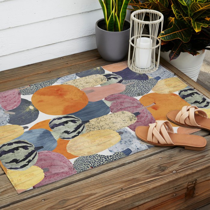 Pumpkin still life Outdoor Rug Gallery Image 2