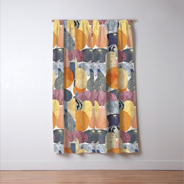 Pumpkin still life Window Curtain Gallery Image 3