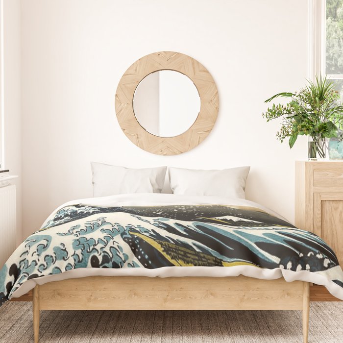 The Great Wave Off Kanagawa ,No.2, Duvet Cover Gallery Image 3