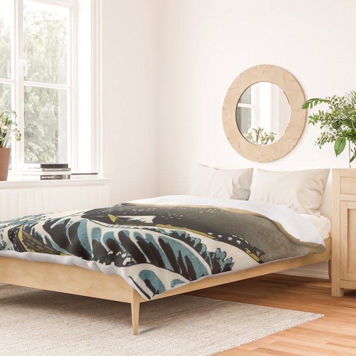 The Great Wave Off Kanagawa ,No.2, Duvet Cover Gallery Image 2