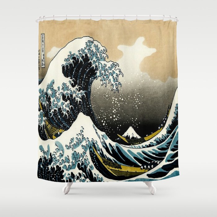 The Great Wave Off Kanagawa ,No.2, Shower Curtain Gallery Image 1