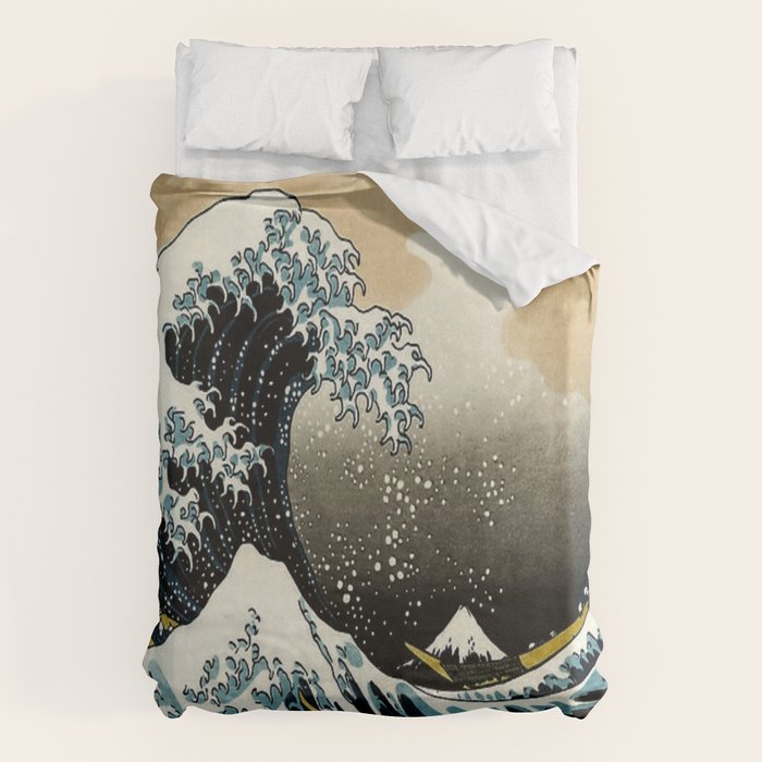 The Great Wave Off Kanagawa ,No.2, Duvet Cover Gallery Image 6
