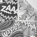 Black and White Modern Comic Book Superhero Pattern Color Colour Cartoon Lichtenstein Pop Art Wall Tapestry Gallery Image 3
